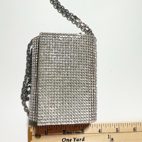 Judith Leiber Couture Micro Fizzy Beaded Clutch Evening Bag - Satin Minaudiere - Picture 8 of 15